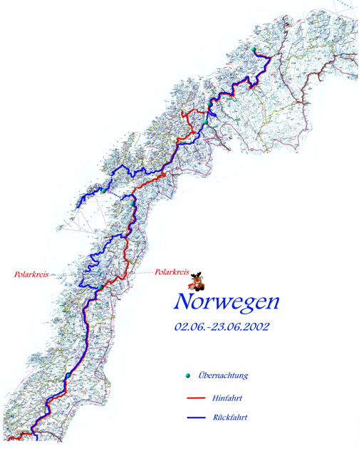 Nordnorwegen - bringen Sie viel Zeit mit, wenn Sie die Karte vergr&ouml;&szlig;ern m&ouml;chten